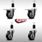 Service Caster 3.5'' SS Black Poly Swivel 1-1/2'' Expanding Stem Caster Set 2 Total Lock Brakes, 4PK SCC-SSEXTTL20S3514-PPUB-BLK-2S2-112 - alternate 5